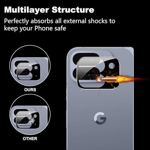 for Google Pixel 10 Pro Fold Screen Protector【2 Pack Front Tempered Glass Film+3 Pack Camera Lens Protector】 Ultra HD,9H Hardness,Anti-scratch - color: Pixel 10 Pro Fold