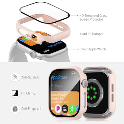 12 Pack Hard PC Case Compatible with Apple Watch Series 11/10 46mm - color: 12 pack A, size: 46mm-Series 10/11