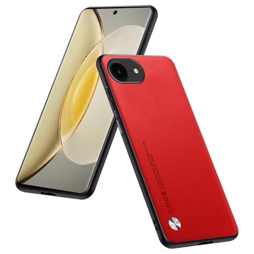 Phone Case Compatible with Smartphone, Compatible with iPhone 17e / 16e (6.1"), Protective Cover in PU Leather - Red - color: Red