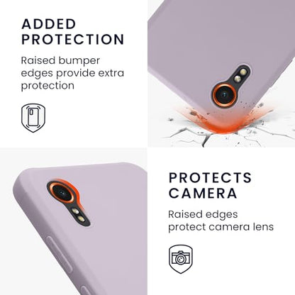kwmobile Case Compatible with Samsung Galaxy Xcover7 Case - Soft Slim Protective TPU Silicone Cover - Lavender - color: lavender