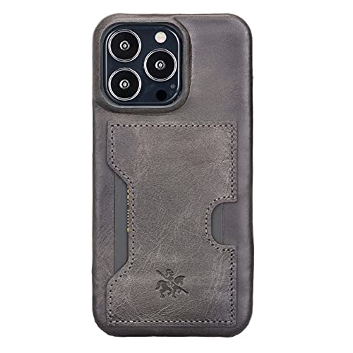 Venito Florence Leather Wallet Phone Case Compatible with iPhone 13 Pro (6.1 inch) - Extra Secure with RFID Blocking - Detachable Phone Wallet (Faded Gray)* - color: Faded Gray, size: iPhone 13 Pro