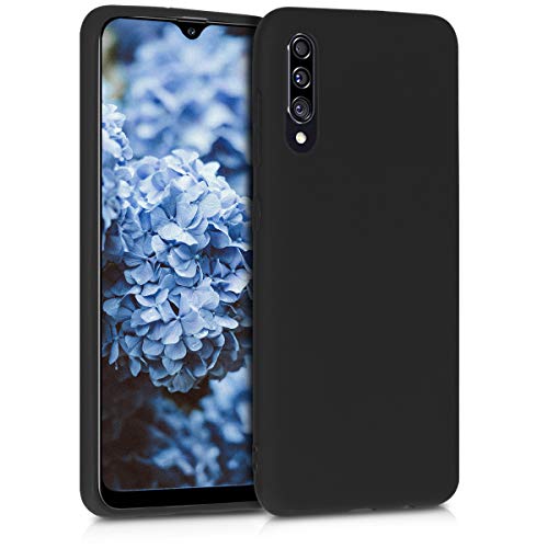 kwmobile Case Compatible with Samsung Galaxy A30s Case - Soft Slim Protective TPU Silicone Cover - Black Matte - color: black matte