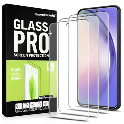 [3-Pack] Screen Protector for Samsung Galaxy A54 5G Tempered Glass, 9H Hardness, Bubble Free, Easy to Install