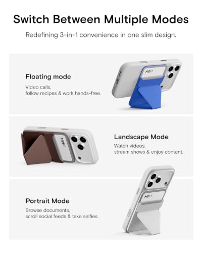MOFT Snap-on Phone Stand & Wallet AERA, MagSafe Wallet, Slim Card Holder - color: Brownie, size: AERA