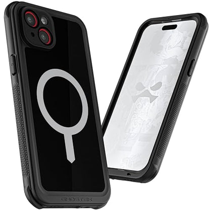 Ghostek Nautical iPhone 15 Plus Waterproof Case with Holster Clip - Screen & Camera Protector, MagSafe Compatible, Heavy Duty Protection (6.7 Inch, Black) - color: Black, size: iPhone 15 Plus