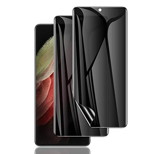 LYWHL 2 Pack for Galaxy S21 Ultra Privacy Screen Protector, Anti-Spy Full Adhesive Coverage Film for Samsung Galaxy S21 Ultra, [Ultrasonic Fingerprint Compatible] Easy Installation - size: Samsung Galaxy S21 Ultra