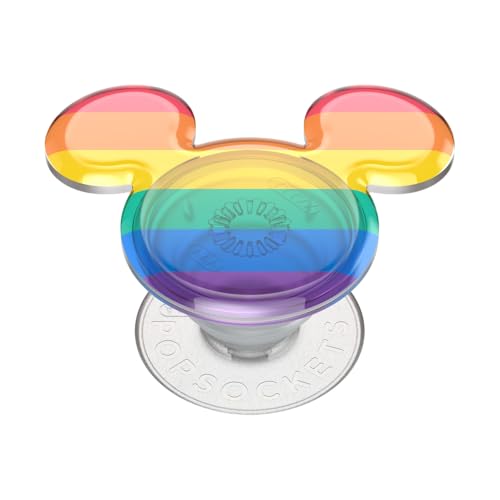PopSockets Adhesive Phone Grip, Holder, Phone Stand, Disney - Rainbow Mickey - color: Rainbow Pride, style: Adhesive