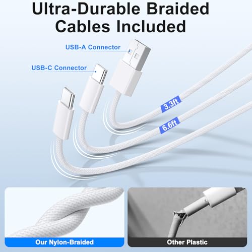 40W Retractable USB-C Wall Charger, 5-in-1 Retractable Phone Charger