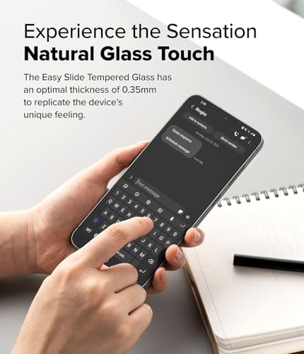 Ringke for Samsung Galaxy S25 / S24 Screen Protector [Easy Slide, 2 Pack] | Easy Installation with Alignment Tool, Case Friendly Premium 9H Hardness Tempered Glass - size: Galaxy S25 / S24