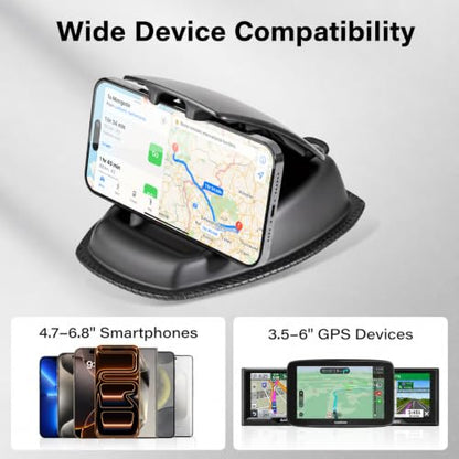 APPS2Car Weighted Beanbag GPS Holder for Car Dashboard, Spring-Loaded Clamp