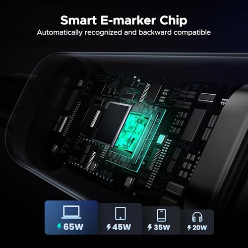 UGREEN Uno USB C Cable 100W with LED Display, Fast Charging, 1.6ft, Black - color: Black, size: 1.6 FT