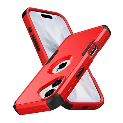 MXX for iPhone 17 Case, Heavy Duty 3 in 1 Wing Design Protective Cover with MagSafe, Phone Case 2025 (Red) - color: Red, size: iPhone 17