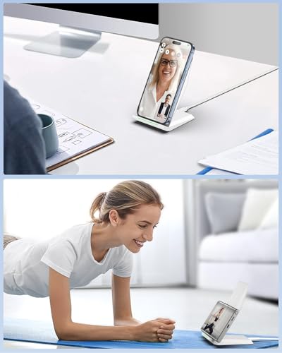 NANAMI Fast Wireless Charger, Nightstand Charging Stand with 20W PD Charger - color: Elegant White