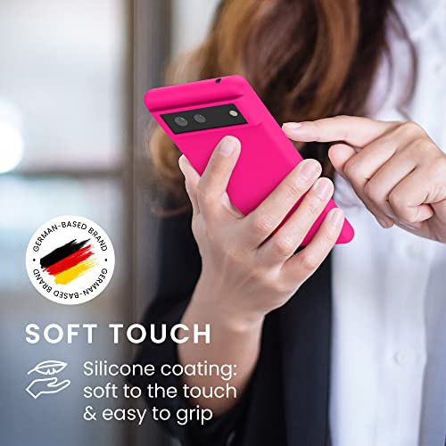 kwmobile Case Compatible with Google Pixel 6 Case - TPU Silicone Phone Cover with Soft Finish - Neon Pink - color: neon pink, size: Pixel 6