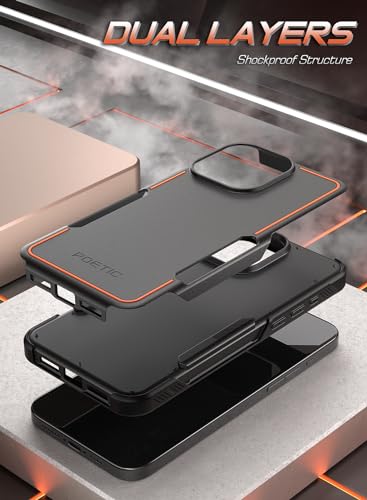 Poetic Neon Series Case Compatible with iPhone 15 Pro Max, Dual Layer Light Weight Slim Shockproof Protective Drop Protection Phone Case 2023 New Cover for iPhone 15 Pro Max (6.7 Inch), Black - color: Black, size: iPhone 15 Pro Max