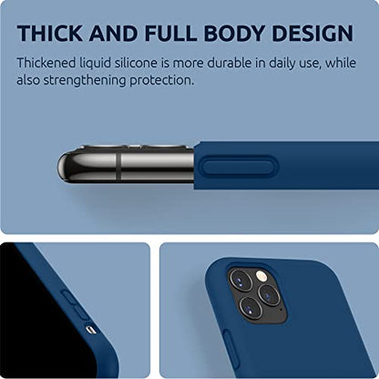 SURPHY Compatible with iPhone 11 Pro Max Case 6.5 inches, Thickened Liquid Silicone Phone Case (with Microfiber Lining) for iPhone 11 Pro Max 2019, Horizon Blue - color: Blue Horizon