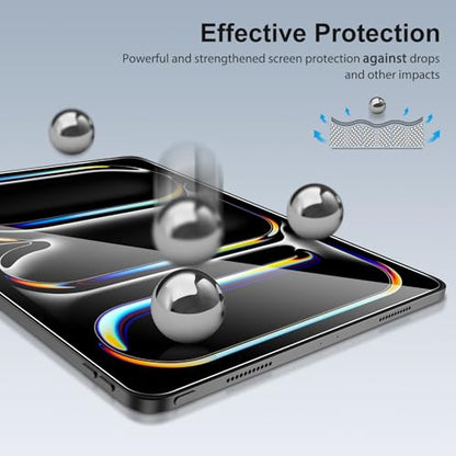 SPARIN Screen Protector for iPad Pro 11 Inch M5/M4 (6th/5th Generation) | 2+2 Pack, Camera Lens Protector, Tempered Glass, Alignment Frame, Case Friendly, Apple Pencil Compatible - size: iPad Pro 11 6th/5th