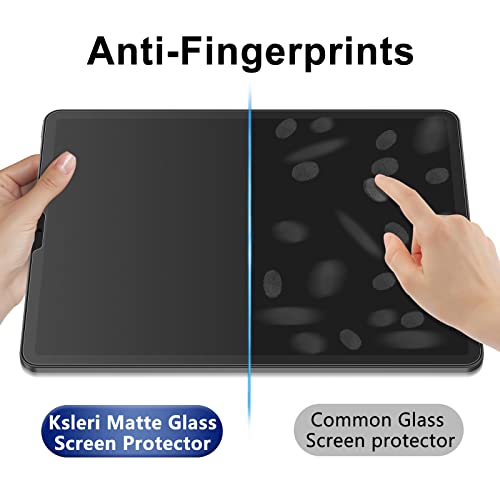 [2 Pack Matte Glass Screen Protector for iPad Air 5/iPad Air 4th Generation 10.9 Inch Bubble Free Anti-Glare Anti-Fingerprint Tempered Glass Film with Alignment Frame - size: iPad Air 5/4 10.9"