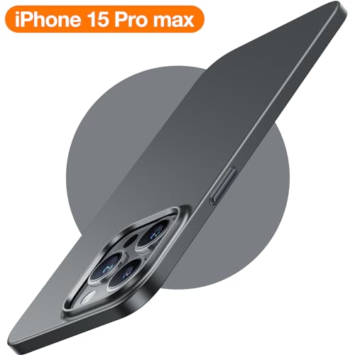 TORRAS Magnetic Slim-Fit for iPhone 15 Pro Max Case, Ultra-Thin 15 ProMax Phone Case Compatible with MagSafe, Lightweight Anti-Scratch Matte Hard iPhone 15 ProMax Case 6.7 inch OriginFit, Grey - color: Titanium Grey