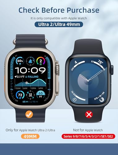 [8 Pack] Screen Protector for Apple Watch 49mm Ultra 2/1 Anti-Scratch,iWatch Self-Healing Soft TPU,Bubble-Free,HD Clear Soft Watch Film,Touch Sensitive,Ultra-thin for iWatch Accessories - size: 49mm Ultra3/2/1