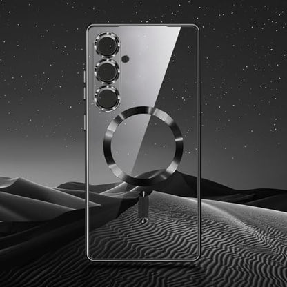 Hurgoer for Samsung Galaxy S25 Plus Case.Soft TPU Electroplated Frame Cover with Clear Back.Drop Tested Protective Full Body S24 Plus Case.Thin Light Slim【Not Magsafe】 (Black, S25/S24 Plus) - color: Black, size: S25/S24 Plus