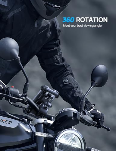 Aomiker Bike Motorcycle Phone Holder Mount - [2025 Quick Release] Bike Phone Holder Handlebar Clamp, Bicycle Scooter Phone Clip for iPhone 16 15 14 13 12 11 Pro Max Plus Mini, 4.7-6.8" Smartphone - color: Black