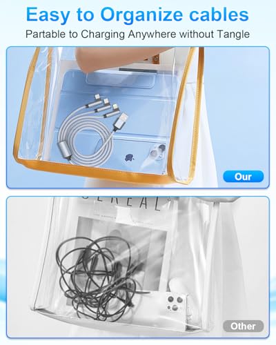 Multi USB Cable, 3 in 1 Multi Charging 90 Degree Universal Charging Cable with Phone/Micro/USB Type C Nylon Multi Charging Cable for Phone 16/15/14, Samssung, Huawei, Xiaomi, Laptop Tablet 1.8m