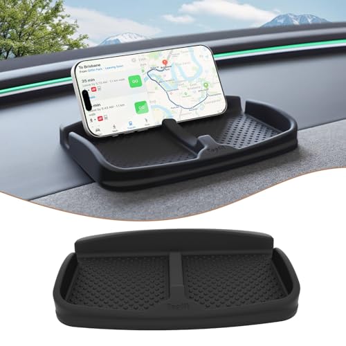 Anti-Slip Car Dash Grip Pad for Cell Phone, Keychains, Sun Glasses,Stand for Navigation Cell Phone (Black)