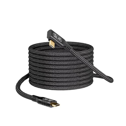 16.5FT USB C to USB C Cable, 20Gbps Data Transfer, 4K 60Hz Video, 100W Fast Charging, Compatible with iPhone 15/16, MacBook Pro, Samsung Galaxy S21/S22/S23 - size: 20Gbps Right Angle cable 16.5ft/5.0m