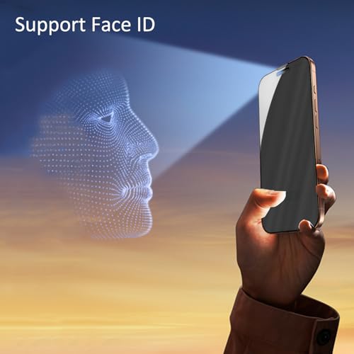 2 Pack for iPhone 17 Pro / 17/16 Pro Privacy Screen Protector Anti spy Tempered Glass Easy Installation 6.3 inch