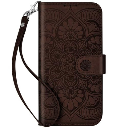 Wallet Case for iPhone 12 and iPhone 12 Pro,[RFID Blocking] 3 Card Holder Stand with Credit Card Slot PU Leather Magnetic Protective Flip Cover for iPhone 12/12 Pro(Dark Brown) - color: Dark Brown