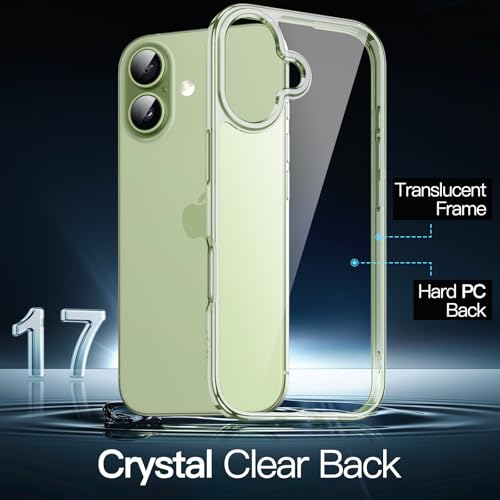 JETech Case for iPhone 17, Anti-Yellowing, Sage | Shockproof Protection, Scratch Resistant Hard PC Back, Durable Transparent TPU Bumper - color: Sage, size: iPhone 17