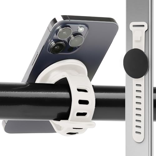 Stroller Phone Holder Magnetic Phone Mount for Home Fitness Bike - color: White