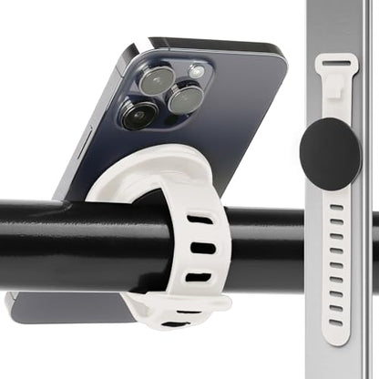 Stroller Phone Holder Magnetic Phone Mount for Home Fitness Bike - color: White