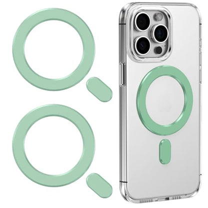 for MagSafe Ring, 2 PCS Magnet Sticker Magnetic Adapter Ring - color: Green