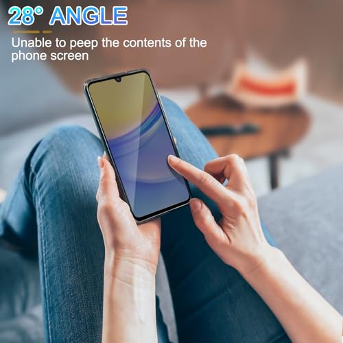 3 Pack Privacy Screen Protector for Samsung Galaxy A15 5G - color: Samsung Galaxy A15