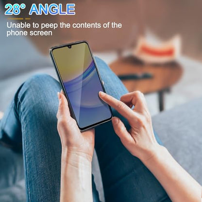 3 Pack Privacy Screen Protector for Samsung Galaxy A15 5G - color: Samsung Galaxy A15
