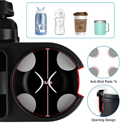 Accmor Stroller Cup Holder, Drinks Holder Bike Walker Wheelchair - color: Tray Phone Holder-Black