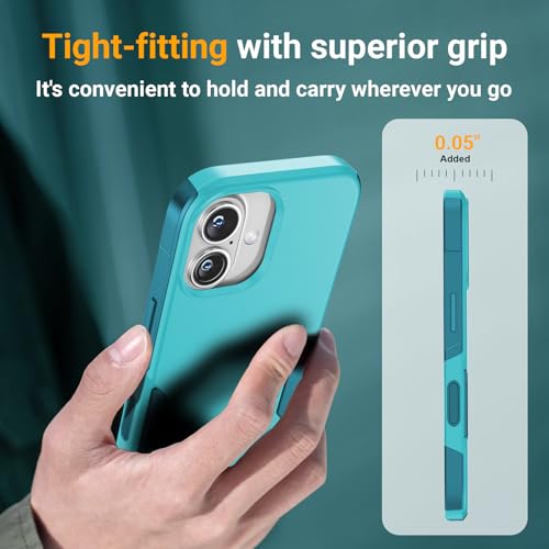 jaroco Magnetic for iPhone 17 Case Heavy Duty Rugged Dual-Layer Teal - color: Teal, size: iPhone 17