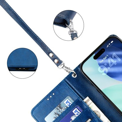 Bocasal Detachable Wallet Case Card Holder for iPhone 17 Air, Blue - color: Blue