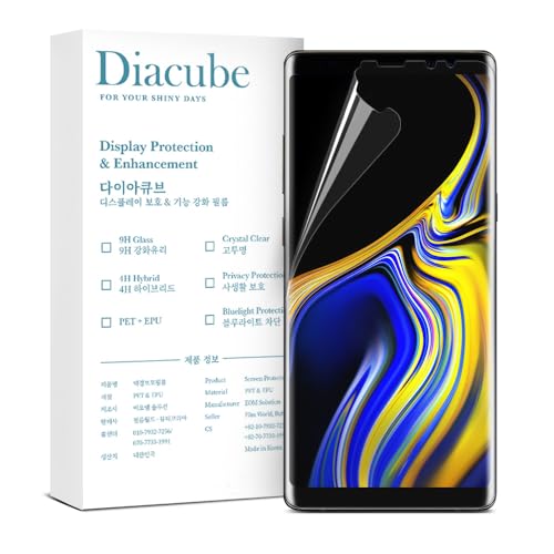 3-Pack for Samsung Galaxy Note 9 Flexible TPU-EPU Screen Protector [Not Glass] [0.1S Fingerprint Unlock] [Real-Time Self-Healing] HD Clear, Unbreakable, Bubble Free Easy Installation with Alignment Jig - size: Galaxy Note 9