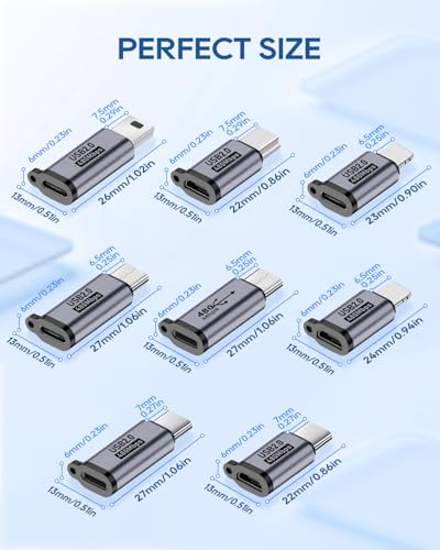 UCEC 8PCS USB Adapter Kit, USB Adapters for Multiple Devices USB C Lighting - style: 8Pack USB Adapter Kit