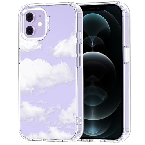 MOSNOVO Case for iPhone 12 & iPhone 12 Pro, [Buffertech 6.6ft Military-Grade Drop Protection] [Anti Peel Off Tech] Clear TPU Bumper Phone Case Cover Design - Cloud - color: Clear - Cloud, size: iPhone 12 / iPhone 12 Pro