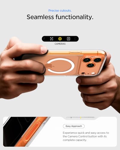 Spigen for iPhone 17 Pro Case, Ultra Hybrid MagFit [TPU Covered Camera Control] [Anti-Yellowing] [Compatible with Magsafe] - Clear - color: Clear, size: iPhone 17 Pro