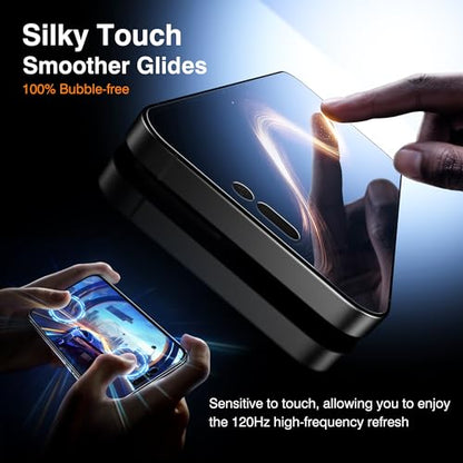 EZ-GLAZ-4+2 Pack for iPhone 15 Pro Max Privacy Screen Protector (6.7") - size: iPhone 15 Pro Max