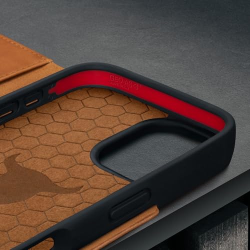 TORRO Leather Case Compatible with iPhone 17 6.3" 2025 - Premium Leather Wallet Flip Case with Kickstand and Card Slots (Compatible with Official MagSafe Chargers) - Light Brown - color: Light Brown, size: iPhone 17