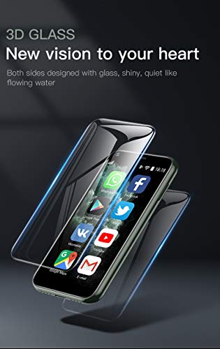 Truely Super Mini Smartphone, XS11 Unlocked Phone Android Mobile 2.5'' Ultra Thin Card Cellphone (Green 2GB+16GB) - color: Green 2GB+16GB