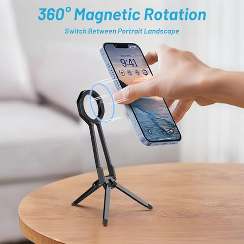 Magnetic Phone Holder, Mini Phone Tripod Portable Stand for Outdoor