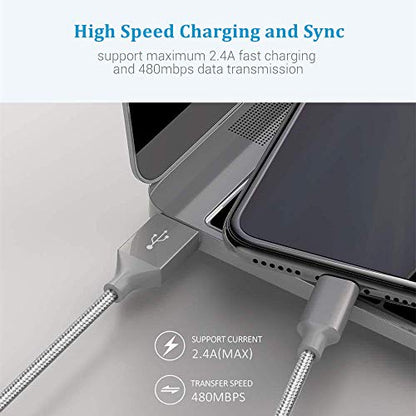 Marchpower iPhone Charger Cable MFi Certified 3 Pack 6FT Lightning Cable Nylon Braided Durable USB Charging Cable Cord for iPhone 12 11 Pro XR Xs Max X SE 8 7 6S Plus 6 5S 5C 5 iPad AirPods and More