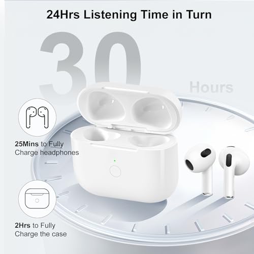 Wireless Charging Case Replacement Compatible with AirPod 4th Generation, Air Pod 4 Charger Case to USB-C Without Earbuds，White